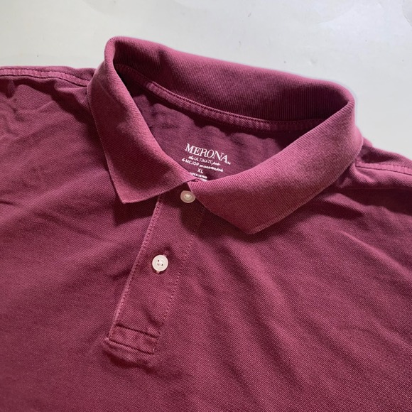 Merona Other - Merona Ultimate Polo Mens XL Burgundy Short Sleeve Pique Knit Shirt L222